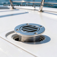 Drain de pont en acier inoxydable 316 de qualité marine, accessoires pour bateaux, yachts et camping-cars