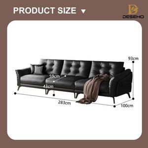 Kelas Satu kabin Italia kulit asli desain sederhana Modern serat mikro Multi fungsi kecerdasan bagian sofa berbaring - Product Image 3