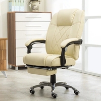 Chaise de bureau exécutive pivotante de haute qualité, confortable, en cuir PU, avec appui-tête, pour bureau à domicile et atelier