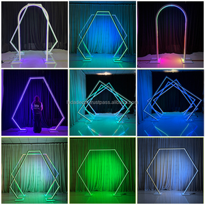 Fondo de túnel de estrella pentagonal de Metal luminoso RGB personalizado LEDA para decoración de eventos de fiesta - Product Image 5
