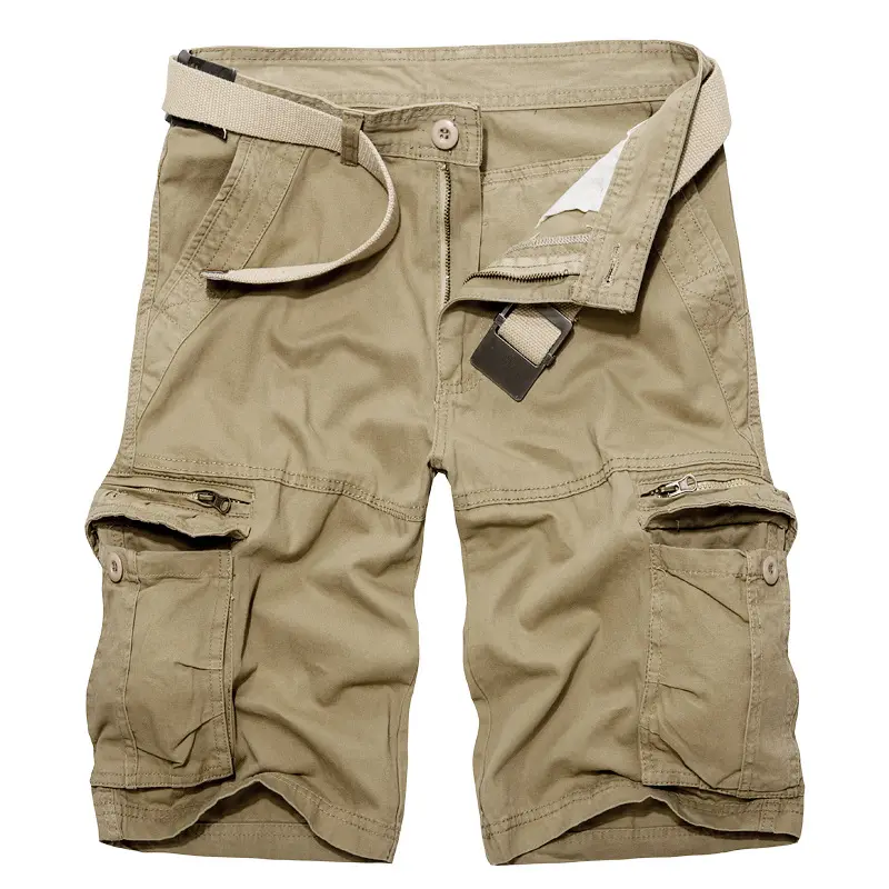 Summer New Men Oversize Cotton Streetwear Camo Cargo Shorts Sport Casual Shorts Multi-Pocket