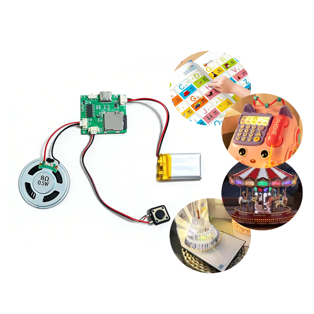 Press-button Control Activated MP3 Music IC PCB Sound Module USB Downloadable Sound Module for Greeting Cards