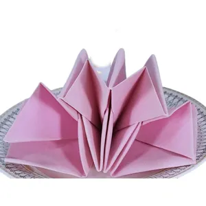 Luxury Napkins Pink Star Fold For Wedding Disposable Napkins