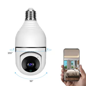 De gros 2 façon ampoule caméra-Meilleur Wifi Spy CCTV Caméra P2P 1080P 360 Degrés 2 Façon Audio Ampoule Caméra de Surveillance