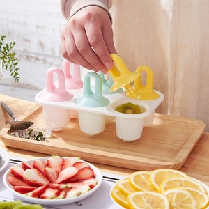Moldes creativos de helado de verano con 6 compartimentos, fáciles de desmoldar, para hacer paletas de frutas para niños. - Product Image 1