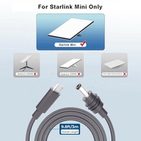 Câble d'alimentation USB-C vers DC 5521 PD 100W 20V pour Starlink Mini, câble d'alimentation étanche DC 5,5 mm pour banque d'alimentation extérieure