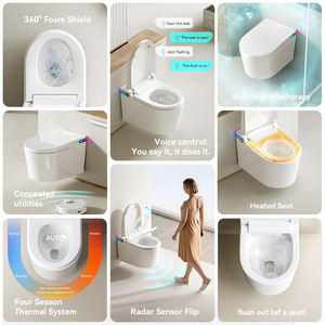 Bigfortune WC intelligent mural en céramique à chasse automatique, bidet électrique, pour hôtel - Product Image 4