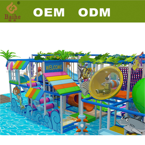 BAIHE çocuk oyun merkezi yumuşak oyun seti ekipmanları çocuk kapalı oyun alanı ekipmanları slaytlar ve top çukurları ile - Product Image 6