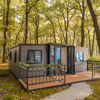 Maison préfabriquée de luxe extensible à assembler facilement, 2-3 chambres, en panneaux sandwich en acier léger, design moderne, modèle conteneur 20FT/40FT