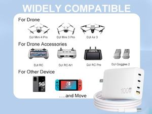 อะแดปเตอร์แปลงไฟ Zosam 100W GaN แบตเตอรี่ 4 พอร์ต PD USB-C ชาร์จเร็ว สำหรับโทรศัพท์มือถือ ใช้งานร่วมกับ Mini/Air GAN-100W 100W - Product Image 6