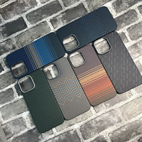 Véritable pur pour étui de téléphone en Fiber de carbone Kevlar pour iPhone 14 15 16 Plus Pro Max couverture de téléphone antichoc magnétique tissée en Fiber d'aramide