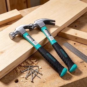 Marteau à griffes industriel 80Z pour réparation DIY, avec poignée en fibre de verre à connexion intégrée, adapté à divers procédés - Product Image 1