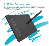 Tableta Gráfica Huion Inspiroy H640P 2021 de 6*4 Pulgadas para Conexión a PC y Teléfono, para Enseñanza en Línea y Dibujo