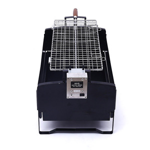 Barbecue Rotatif Électrique Automatique en Acier Inoxydable Noir, Rotation à 360 Degrés, Chariot Détachable, Emballage Personnalisé - Product Image 3