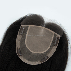 Nuevo diseño de base de piel, 100% cabello Remy virgen europeo ruso, topper de cabello humano con encaje HD y línea de cabello pre-arrancada, postizos para mujer - Product Image 1