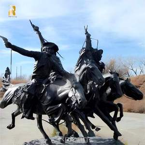 RELONG 定制古典青铜雷明顿雕塑雕像欧式风格出售 - Product Image 6