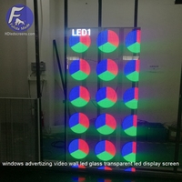 Pantalla LED Transparente con Control Inalámbrico WIFI, Muro Cortina de Vidrio para Plaza Comercial, Pantalla de Publicidad HD
