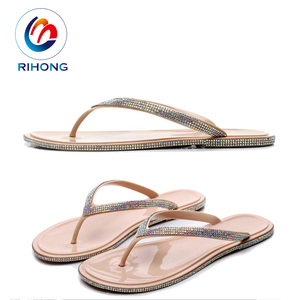 2022 Latest Arrival Ladies Transparent Slipper <strong>Jelly</strong> Rhinestone Glitter <strong>Flip</strong> <strong>Flops</strong> - Product Image 5
