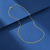 Collier en argent sterling 925 en gros, chaîne torsadée italienne en vrac, chaîne en corde de Singapour 18 carats, bijoux de mode pour mariage de femmes