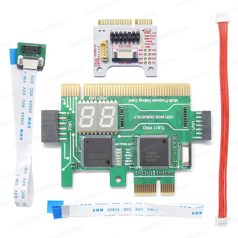 TL611-Pro Diagnosis Card + MINI PCIE for Desktop PCI Mainboard Testing PCI-e Notebook Debugging Card PC LPC Debug