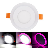 Plafonnier intensif led RGB, 18 + 6W, rond, grande taille, sans télécommande, panneau lumineux Double couleur