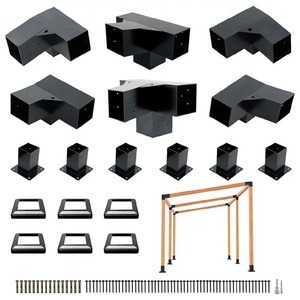 Conjunto de 8 Conectores de Acero Resistente para Vigas de Pérgola <span class=keywords><strong>con</strong></span> Todos los Tornillos y Pernos Necesarios para <span class=keywords><strong>Postes</strong></span> de 4x4 y Uniones de Vigas de 2x6 - Product Image 6