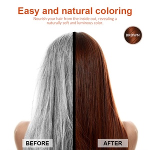 แชมพูเปลี่ยนสีผมสีดำแอปเปิ้ล 72 ชั่วโมง ยี่ห้อ Factory Cover Gray สีส้ม ยาย้อมผมสมุนไพรสีส้ม - Product Image 4