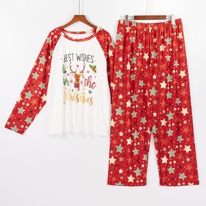 <span class=keywords><strong>Pigiama</strong></span> Grande Taglia SMOOTH Atmosfera Natalizia con Motivo Alce Nuovo Completo Autunnale con Maniche Lunghe e Pantaloni Cardigan - Product Image 5