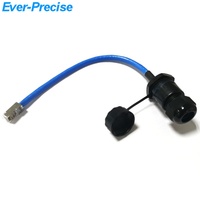 Montage sur panneau rj45 connecteur étanche avec câble femelle connecteur ethernet étanche rj 45 CAT6 Bouclier avec capuchon anti-poussière