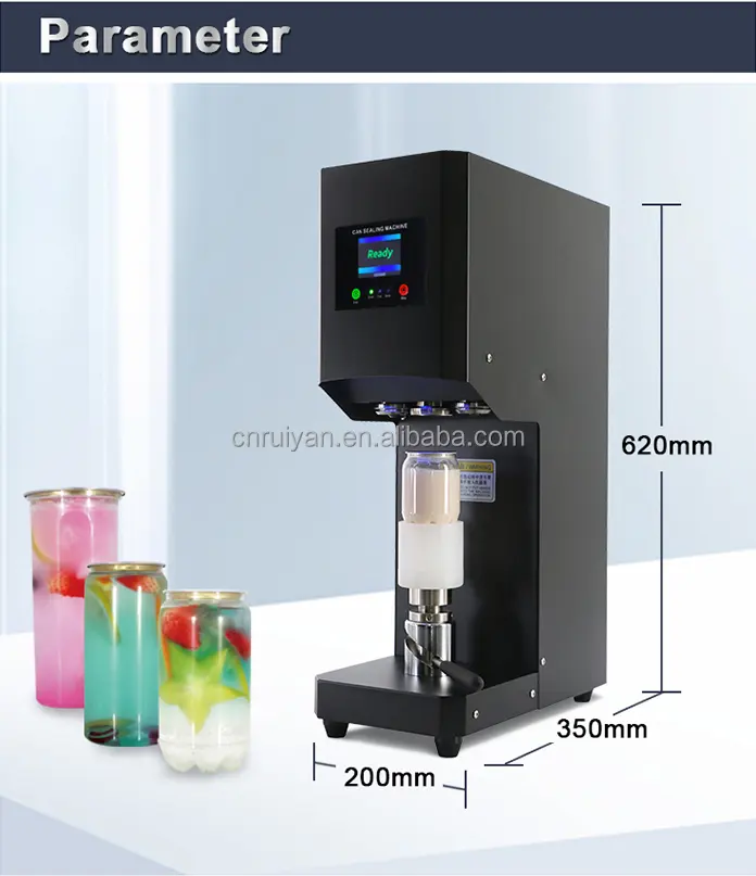 Aluminium PET Cans Beverage Semi-Automatic Tin Can Juice Soft Drinks Making Canning Sealing Machine