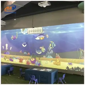 Kids Creative Painting Graffiti Kids Drawing Games Machine Interactive Wall Projector Game For Indoor Playground