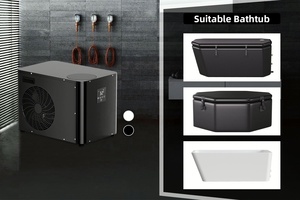 Bomba enfriadora industrial negra personalizada de 1.5HP para exhibición de baño de agua fría, enfriador industrial de 220V - Product Image 4