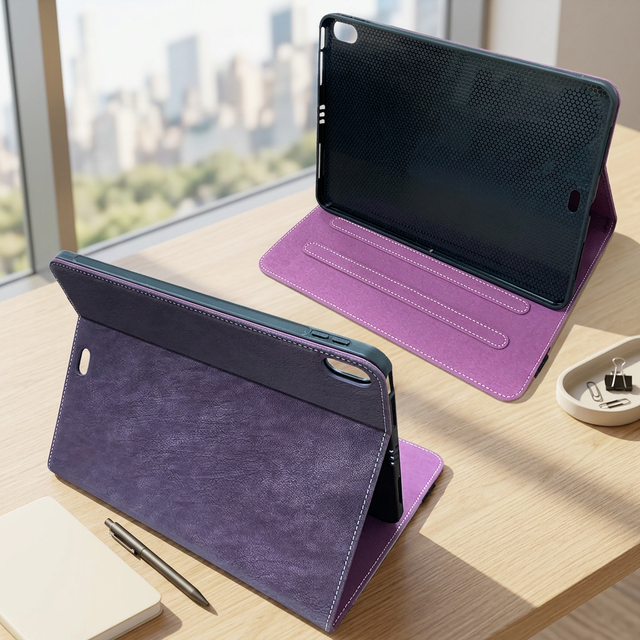 New Minimalist Leather Tablet Case Honeycomb Inner Multi-Angle Stand for Full-Body Protection Case for IPad Air 11"13" M3