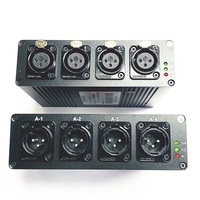 Extenseur audio à fibre optique XLR équilibré à quatre canaux pour connecteurs, transmetteur audio à fibre optique pour home cinéma