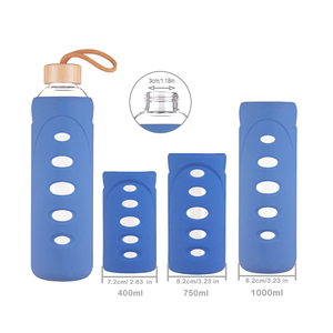 Housse de protection en silicone écologique pour bouteille d'eau en verre - Product Image 1