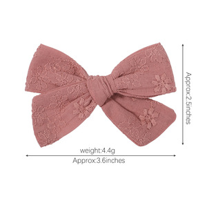 Barrettes à nœuds doublées pour <span class=keywords><strong>petite</strong></span> fille, pince à cheveux crocodile, accessoires pour cheveux, pour enfants en bas âge - Product Image 3