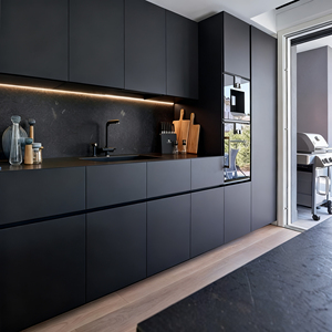 Dự án xuất khẩu nhà máy Phật Sơn 18 năm - Tủ bếp hiện đại màu trắng mờ sơn mài có đảo bếp - Product Image 3