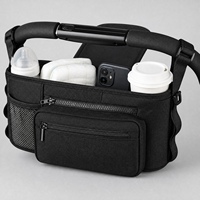 Tas Penyimpanan Kereta Dorong Bayi Organizer Botol Popok Multifungsi Kapasitas Besar Desain Terisolasi Tahan Air Ritsleting Basah Kering
