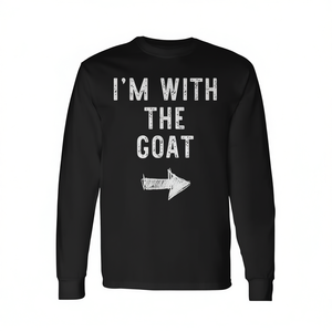 T-shirt à manches longues « I'm With The Goat », costume d'Halloween, chemise pour couple - Product Image 2