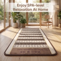 Matelas de massage intelligent POP RELAX en jade et tourmaline, avec contrôle filaire manuel, coussinets chauffants thérapeutiques personnalisés 80x190cm pour le corps - Vente chaude