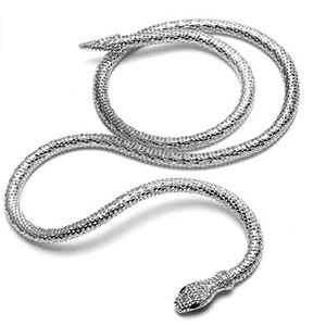 Collier avec pendentif serpent en or pour femmes, <span class=keywords><strong>chaîne</strong></span> moderne, avec strass, en acier inoxydable, nouvelle collection - Product Image 2