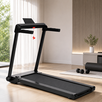 Caminadora Plegable K-FIT GSTJ-4500 con Pantalla LED de 5 Ventanas, Inclinación Manual, 14KMH, Motor de 2.5HP, Sensor de Pulso, para el Hogar