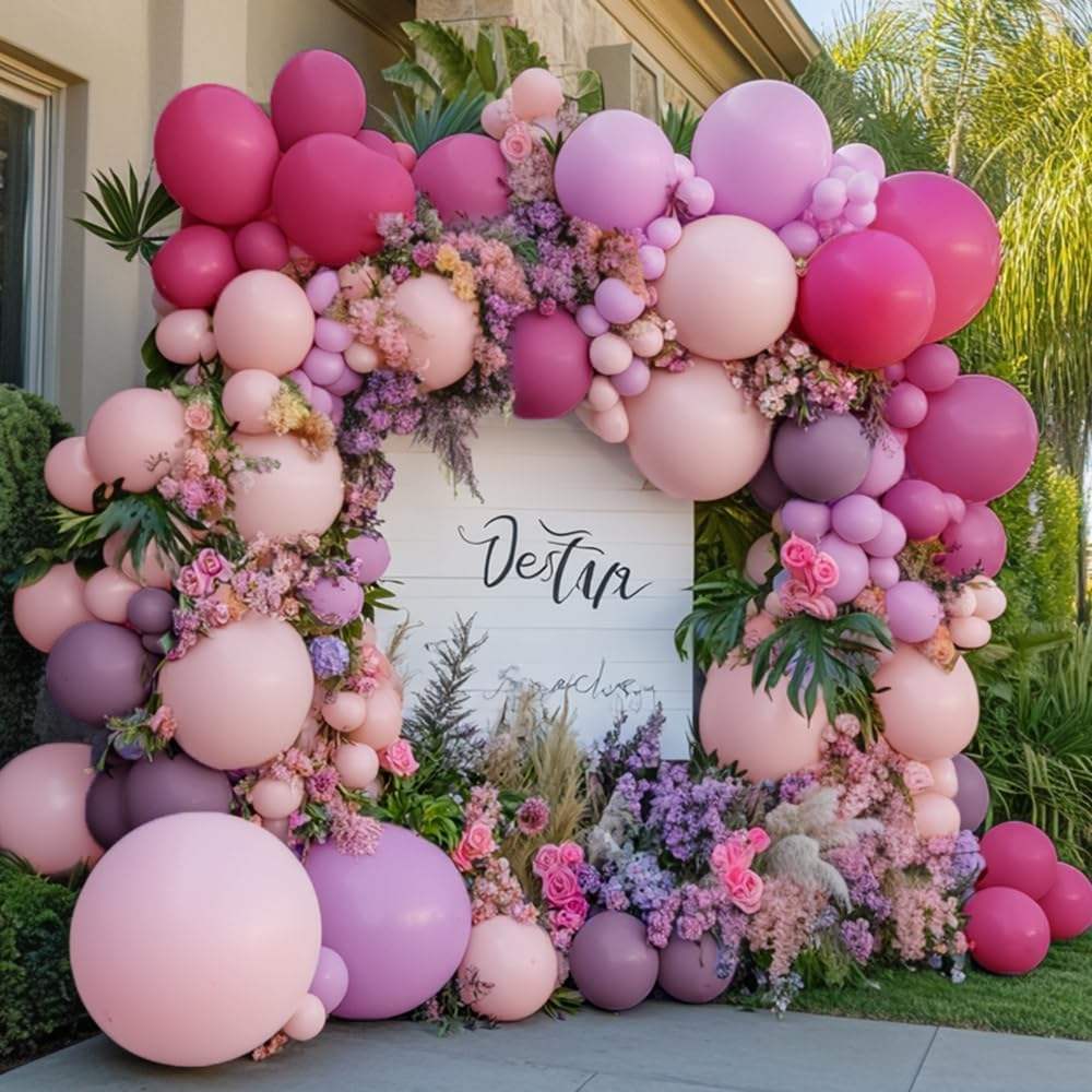 Purple Pink Balloon Garland Lavender Balloons Different Pink Lavender Balloon Arch Kit for Birthday Wedding Party Decorations