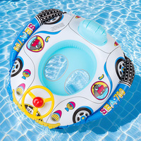Bouée de sauvetage pour bébé en PVC, anneau de natation gonflable pour enfants, design volant de voiture/bateau