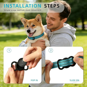 Cute Design Waterproof Full Cover Protective Silicone Collar for <b>Dogs</b> GPS Navigation Accessory Anti-Lost - Product Image 4