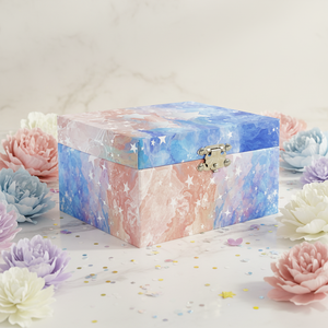 Yiyu OEM Carillon a Manovella con Specchio Rotante e Cofanetto Portagioie Musicale, Design Stella Colorata, MOQ Basso 100 - Product Image 2