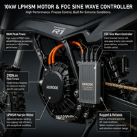 Moto tout-terrain électrique 10 kW, 72 V, 120 km d'autonomie, avec écran TFT de 2 pouces, directement de l'usine