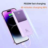 2025 Banques d'alimentation portables tendance 20000mah Powerbanks à charge rapide 22.5W avec 4 câbles intégrés