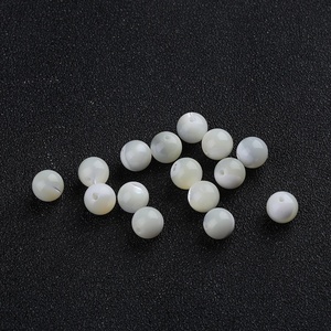 Perla Natural de Concha Marina de Aguas Profundas, Redonda, Blanca, de 3-12 mm, para Hacer Pulseras y Collares Hechos a Mano - Product Image 4