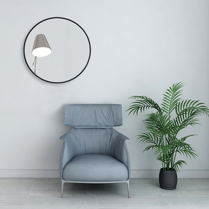 <span class=keywords><strong>Espejo</strong></span> de pared con marco de aluminio para decoración de sala de estar, <span class=keywords><strong>Espejo</strong></span> con forma de círculo, personalizado, Moderno - Product Image 4